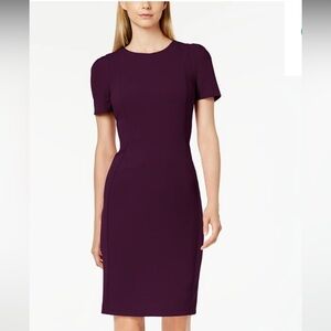 Calvin Klein Women's Round-Neck Short-Sleeve Sheath Dress